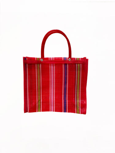 Red Multi Stripe Mercado Bag - Mini - LALO THE SHOP